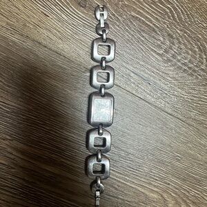 Fossil Women’s Silver Square Link Watch